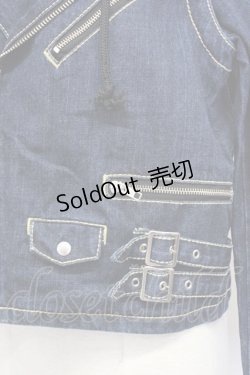 画像5: WORLD WIDE LOVE!(Rydia) / フード付きデニムライダース 1 インディゴ T-25-01-29-020-PU-JA-SA-ZT075