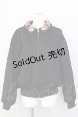 KETTY / フラワー刺繍ブルゾン 9号 ブラック T-25-01-29-022-EL-CO-SA-ZT373