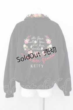 画像2: KETTY / フラワー刺繍ブルゾン 9号 ブラック T-25-01-29-022-EL-CO-SA-ZT373