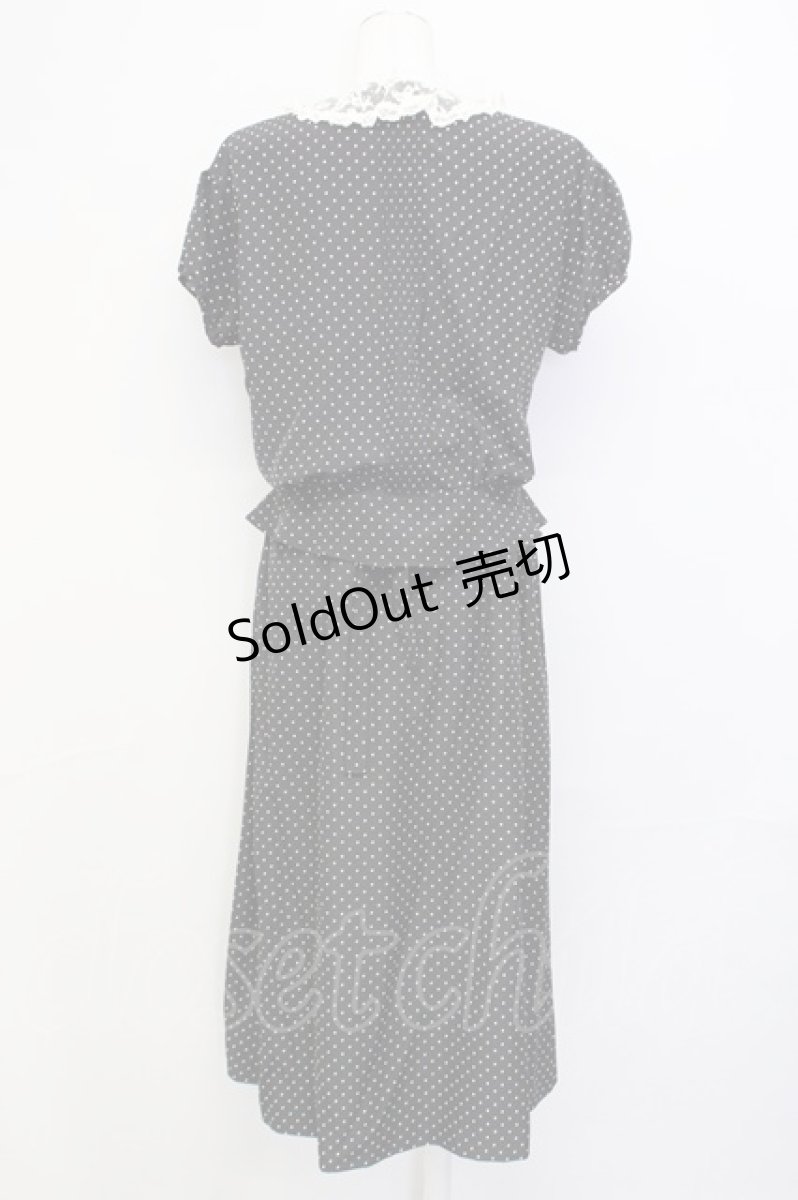 画像2: 【SALE】PINK HOUSE / ドットセットアップ  ブラック T-25-01-29-028-LO-JA-SA-ZT354 (2)