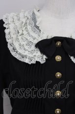 画像3: 【SALE】INGEBORG / レース襟&リボン半袖ブラウス&プリーツスカートセットアップ  ブラック T-25-01-29-029-LO-BL-SA-ZT377 (3)