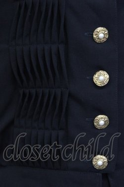 画像4: INGEBORG / レース襟&リボン半袖ブラウス&プリーツスカートセットアップ  ブラック T-25-01-29-029-LO-BL-SA-ZT377