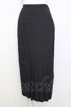 画像7: INGEBORG / レース襟&リボン半袖ブラウス&プリーツスカートセットアップ  ブラック T-25-01-29-029-LO-BL-SA-ZT377