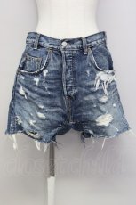 画像1: 【SALE】RNA / ダメージツイストハーフパンツ M ブルーデニム T-25-01-29-037-PU-PA-SA-ZT148 (1)