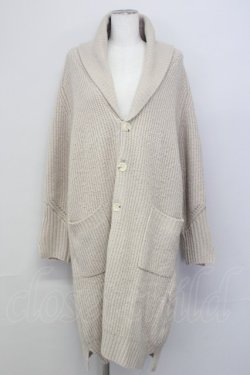 画像1: RNA / BIGカラーニットカーディガン M ベージュ T-25-01-29-008-PU-CO-SA-ZT109