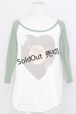 画像1: RNA / SHAKY ラグランカットソー M グリーン T-25-01-29-009-PU-TO-SA-ZT109
