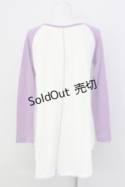 画像2: WORLD WIDE LOVE!(Rydia) / リップptラグランTシャツ 1 パープル T-25-01-29-010-PU-TS-SA-ZT109