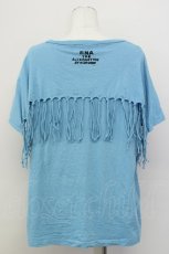 画像2: 【SALE】RNA / フリンジTシャツ M ブルー T-25-01-29-013-PU-TS-SA-ZT109 (2)