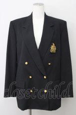 画像1: 【SALE】INGEBORG / ワッペン付きダブルボタンジャケット  ブラック T-25-01-31-022-LO-JA-SA-ZT243 (1)