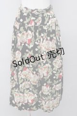 PINK HOUSE / ジャム瓶柄スカート  ブラック T-25-01-31-026-LO-SK-SA-ZT079