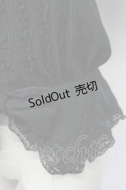 画像5: INGEBORG / レース&ピンタック半袖ブラウス  ブラック T-25-01-31-008-LO-BL-SA-ZT375
