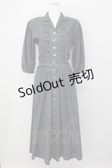 INGEBORG / ロゴボタンデニムワンピース  ブラック T-25-01-31-016-LO-OP-SA-ZT393