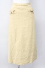 INGEBORG / 梯子レースペンシルスカート  ベージュ T-25-01-31-017-LO-SK-SA-ZT393