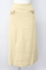 画像1: 【SALE】INGEBORG / 梯子レースペンシルスカート  ベージュ T-25-01-31-017-LO-SK-SA-ZT393 (1)