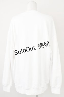 画像2: clear / Bubble刺繍トレーナー  白 T-25-02-01-004-LO-TO-SZ-ZT255