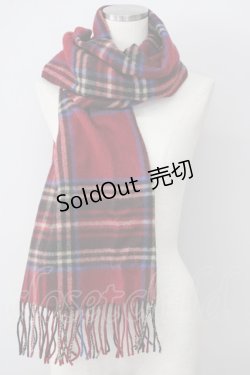 画像1: Jane Marple / ビッグタータンストール  レッド T-25-02-01-028-JM-ZA-SZ-ZT-K009