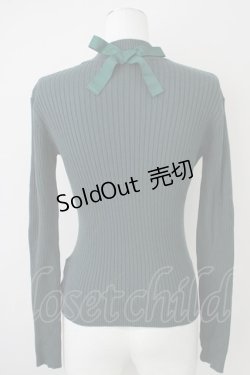 画像2: F&A / TOPバックリボンハイネックトップス F グリーン T-25-02-01-011-LO-TO-SZ-ZT255