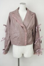 画像1: 【SALE】Rojita / アシメフリルライダース F ピンク T-25-02-01-013-LO-JA-SZ-ZT242 (1)