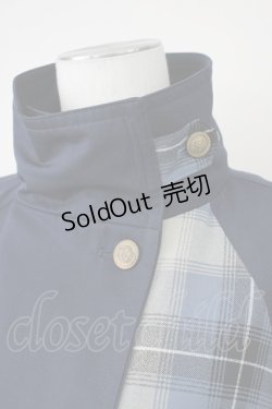 画像3: axes femme POETIQUE / COATバイカラーアシメロングコート M 紺 T-25-02-01-017-AX-OP-SZ-ZT-C032