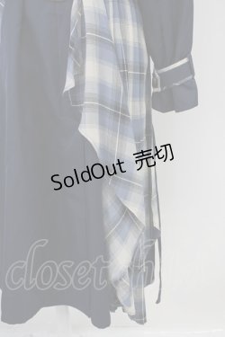 画像4: axes femme POETIQUE / COATバイカラーアシメロングコート M 紺 T-25-02-01-017-AX-OP-SZ-ZT-C032