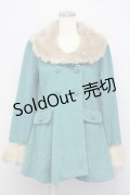 an another angelus / ファー衿付きバラ釦コート F グリーン T-25-02-06-023-CA-CO-SZ-ZT-C028