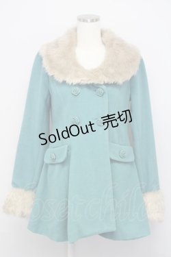 画像1: an another angelus / ファー衿付きバラ釦コート F グリーン T-25-02-06-023-CA-CO-SZ-ZT-C028
