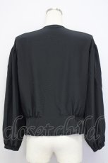 画像2: 【SALE】PINK HOUSE / ノーカラーフリルピンタック長袖ブラウス  ブラック T-25-02-06-024-LO-BL-SA-ZT443 (2)