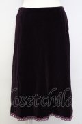 L'EST ROSE / 別珍スカート  パープル T-25-02-06-026-LO-SK-SA-ZT435