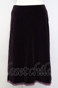 L'EST ROSE / 別珍スカート  パープル T-25-02-06-026-LO-SK-SA-ZT435