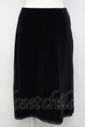 L'EST ROSE / 別珍スカート  黒 T-25-02-06-027-LO-SK-SA-ZT435