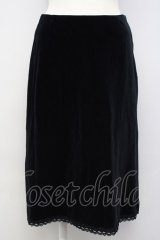 L'EST ROSE / 別珍スカート  黒 T-25-02-06-027-LO-SK-SA-ZT435