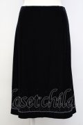 KETTY / 裾ビーズ刺繍ベロアスカート 1 ブラック T-25-02-06-028-EL-SK-SA-ZT435