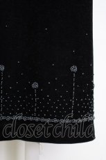 画像3: 【SALE】KETTY / 裾ビーズ刺繍ベロアスカート 1 ブラック T-25-02-06-028-EL-SK-SA-ZT435 (3)