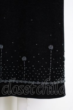 画像3: KETTY / 裾ビーズ刺繍ベロアスカート 1 ブラック T-25-02-06-028-EL-SK-SA-ZT435
