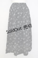 LOLITAその他(お買取対象外) / フラワープリントスカート  黒Ｘグレー T-25-02-06-029-LO-BL-SA-ZT435