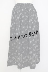 LOLITAその他(お買取対象外) / フラワープリントスカート  黒Ｘグレー T-25-02-06-029-LO-BL-SA-ZT435