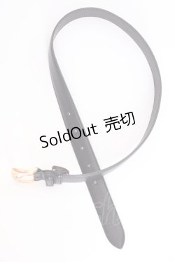 画像5: INGEBORG / ロゴ型押しベルト  ブラック T-25-02-06-039-LO-ZA-SA-ZT433
