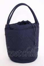 画像2: 【SALE】INGEBORG / チャーム付き巾着ハンドバッグ  ネイビー T-25-02-06-042-LO-BG-SA-ZT433 (2)