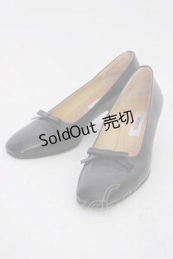 画像1: INGEBORG / リボンパンプス L ブラック T-25-02-06-047-LO-SH-SA-ZT-K006