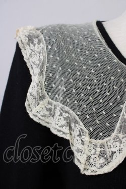 画像4: PINK HOUSE / チュール襟&リボンカーディガン  ブラック T-25-02-06-005-LO-TO-SA-ZT443