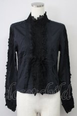 画像1: 【SALE】Jane Marple Dans Le Salon / レースハイネックブラウス  ブラック T-25-02-06-008-JM-BL-SA-ZT443 (1)