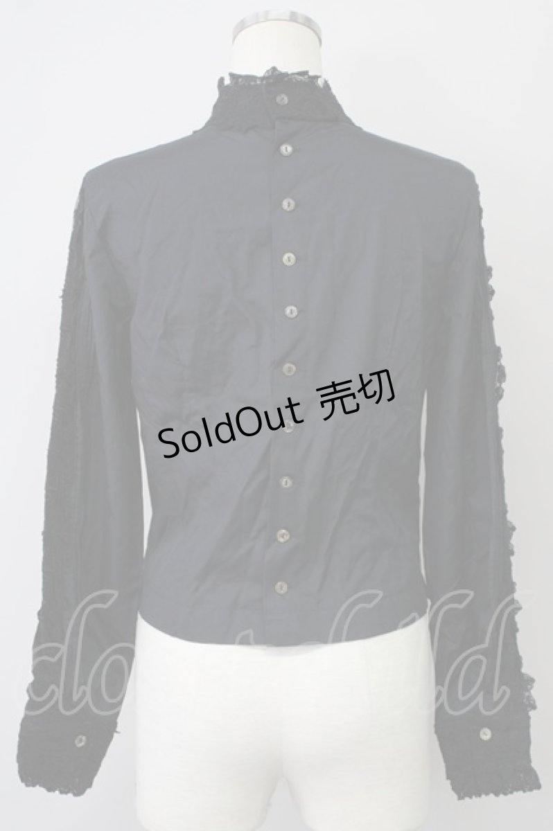 画像2: 【SALE】Jane Marple Dans Le Salon / レースハイネックブラウス  ブラック T-25-02-06-008-JM-BL-SA-ZT443 (2)