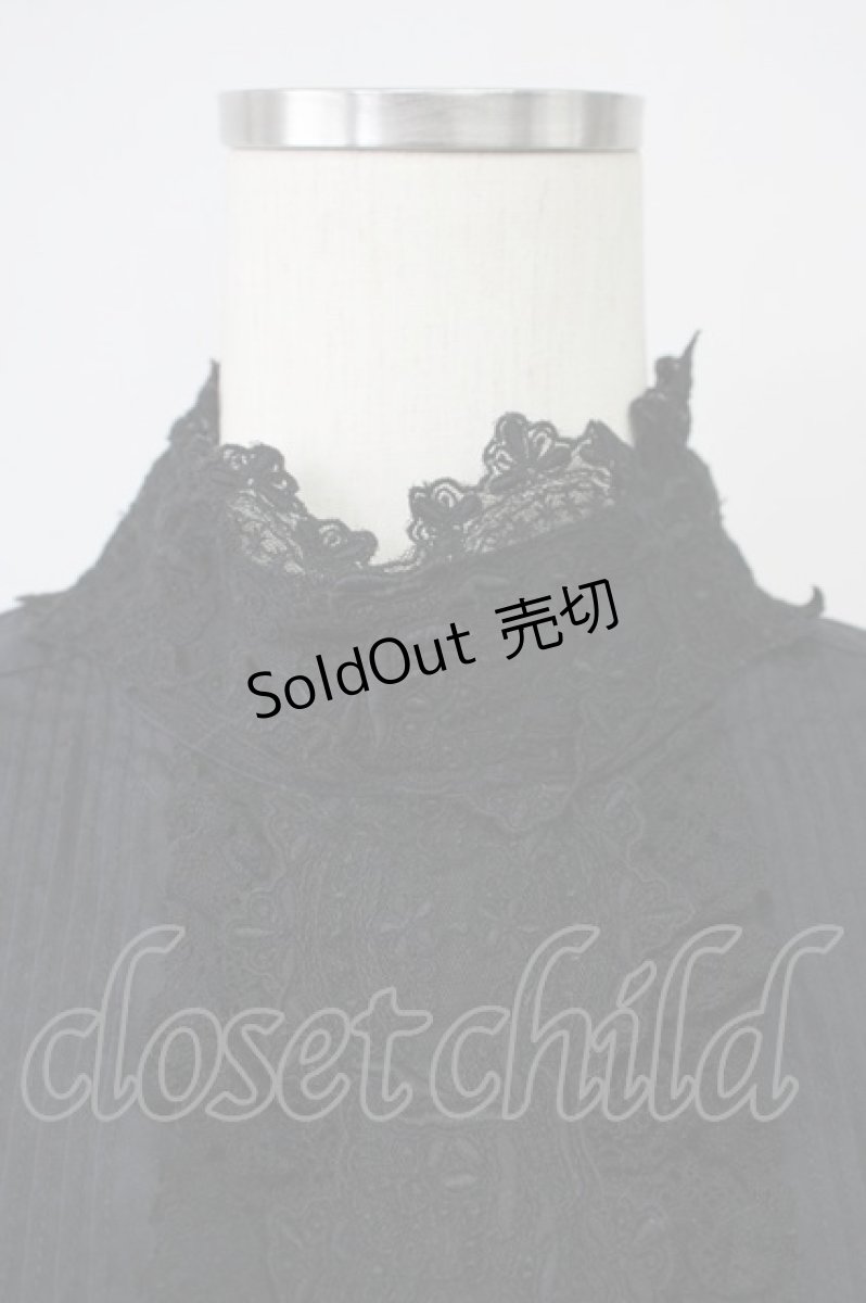画像3: 【SALE】Jane Marple Dans Le Salon / レースハイネックブラウス  ブラック T-25-02-06-008-JM-BL-SA-ZT443 (3)