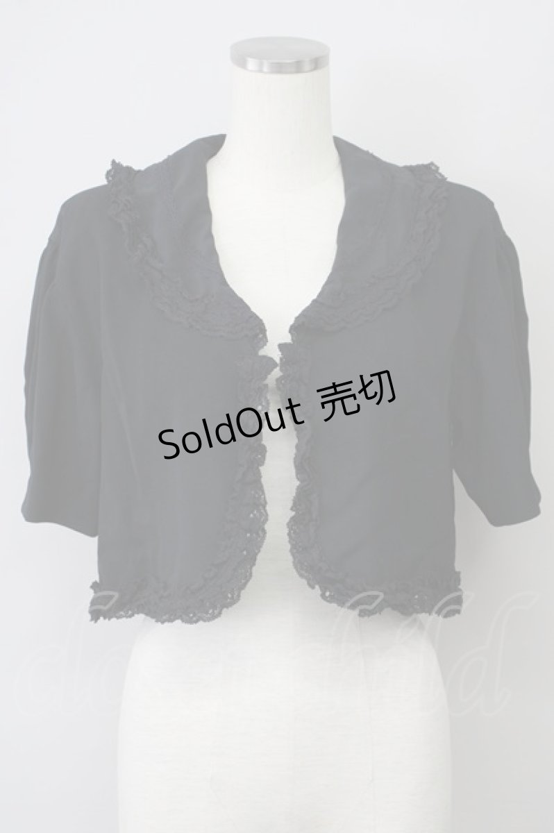 画像1: 【SALE】KETTY / トーションレースショートボレロ M ブラック T-25-02-06-010-EL-TO-SA-ZT443 (1)