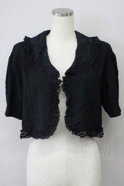 画像1: KETTY / トーションレースショートボレロ M ブラック T-25-02-06-010-EL-TO-SA-ZT443