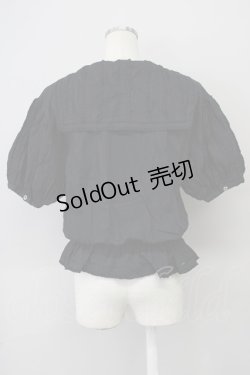 画像2: KETTY / 2つリボンセーラーブラウス M ブラック T-25-02-06-013-EL-BL-SA-ZT443