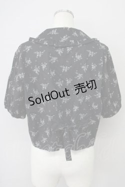 画像2: LOLITAその他(お買取対象外) / 花柄半袖ブラウス  黒Ｘ紫 T-25-02-06-014-LO-BL-SA-ZT443