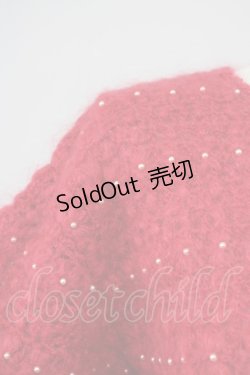 画像3: LOLITAその他(お買取対象外) / パールデザインニットカーディガン  赤Ｘ白 T-25-02-06-018-LO-TO-SA-ZT443