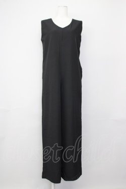 画像1: CuLLt / TWILL SALOPETTE  ブラック T-25-02-09-034-PU-OP-SA-ZI