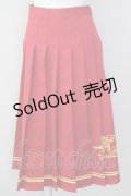 布衣 / プリーツロングスカート M 赤Ｘ黄色 T-25-02-09-046-LO-SK-SA-ZI